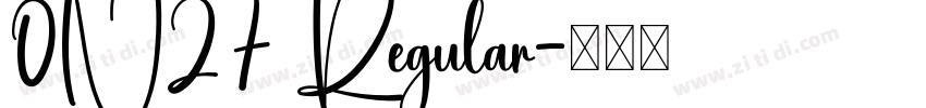 0N27 Regular字体转换